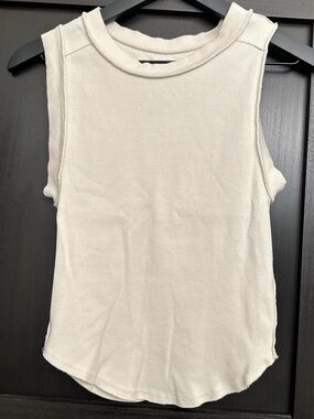 We The Free Cream Ribbed Tank Top